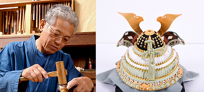 京甲冑 8号 白糸威褄取兜 桐櫃 兜単品 平安武久作 京甲冑 8号 白糸威褄取兜 桐櫃 兜単品 平安武久作