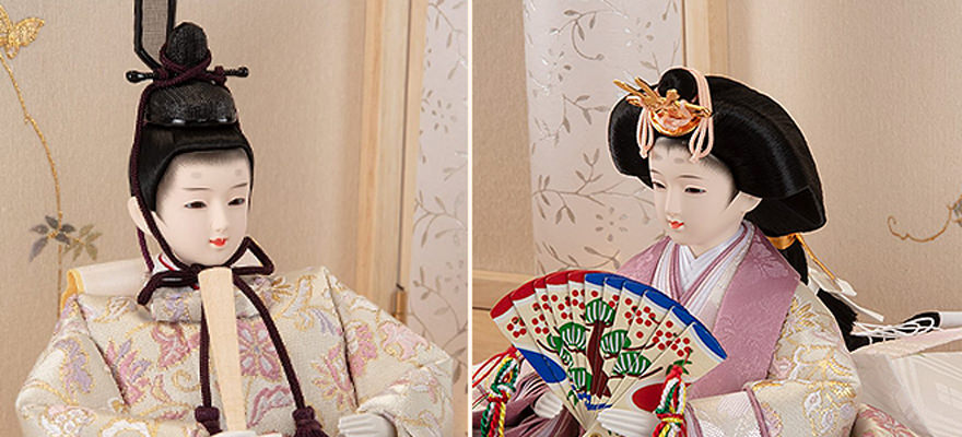 雛人形 大三五 収納台5人飾 有職雲立涌